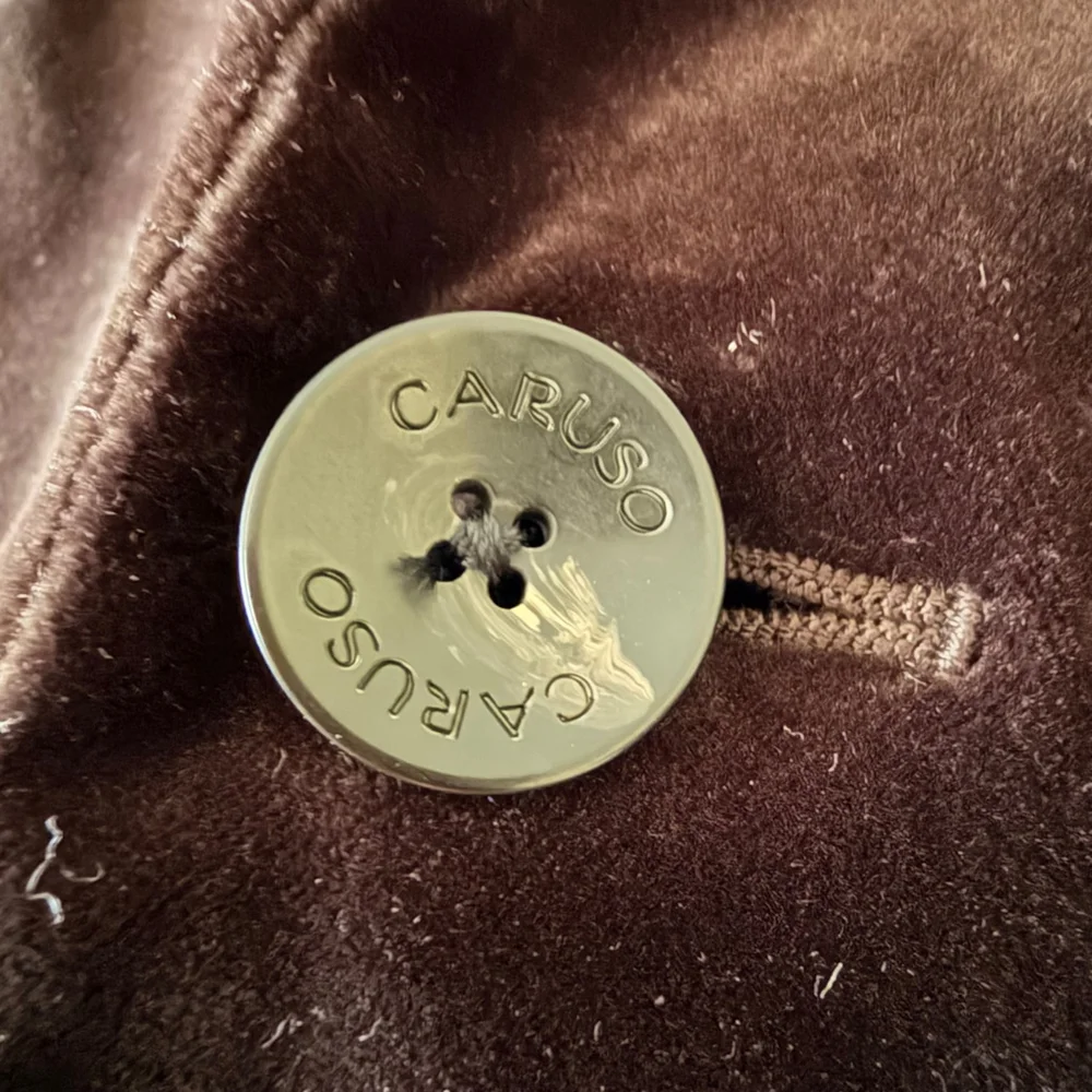 RARE - Caruso for Zero Camoshita Brown Velvet Suit - Handmade Italy - IT48/US38